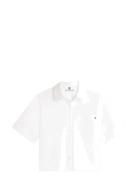 Ess Poplin Ss Shirts White Tommy Hilfiger