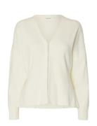 Slfanem Ls Knit Waisted Cardigan Cream Selected