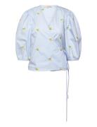 Rebekka Fruit Blouse Blue A-View