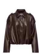 Jdyane Faux Leather Bat Jacket Otw Sgo Brown JDY