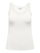 Carsara Sharai Lace Tank Top Jrs Noos White ONLY Carmakoma