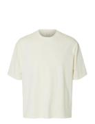 Slhrelaxaspen Ss O-Neck Tee Hotel Amour Cream Selected