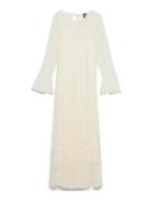 Vmloulou Lace Ls Ankle Dress Wvn Cream Vero Moda