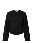 Pcalli Ls O-Neck Top Black Pieces