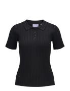 Jxhadley Tight Ss Polo Knit Noos Black JJXX