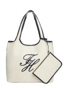 Th Summer Tote Canvas Cream Tommy Hilfiger