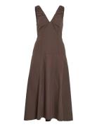 Viembla S/L V-Neck Maxi Dress Ro Brown Vila