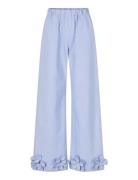 Floral Shirting, Floral Elasticated Long Pants Blue STINE GOYA