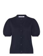 Srmarla Ss O-Neck Cardigan Knit Navy Soft Rebels