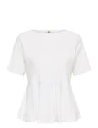 Kbnooma Peplum Tee White Karen By Simonsen