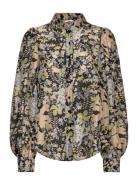 Striped Organza Blouse** Green By Ti Mo