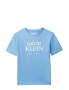 Logo Ss T-Shirt Blue Calvin Klein