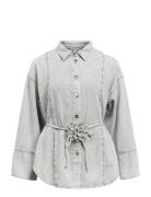 Objgail L/S Lo Denim Shirt 144 Grey Object