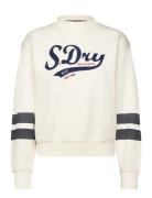 Varsity Script Loose Crew Cream Superdry
