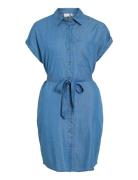 Vinori S/S Shirt Dress - Noos Blue Vila
