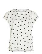 Viellette S/S Full Satin Top - Noos White Vila