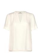 Rwraya Ss Blouse Cream Rosemunde