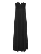 Rwelma Modal Sl Long Dress Black Rosemunde