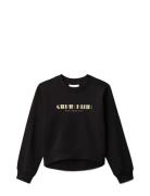 Glitter Aw Cn Sweatshirt Black Calvin Klein