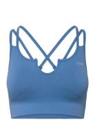 Ribbed Define Seamless Strappy Bra Blue ICANIWILL