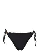 Roselyn Crochet Trimmed Bikini Bottom Black Malina