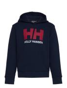 K Hh Logo Hoodie Navy Helly Hansen