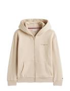 Mini Corp Zip Through Hoodie Beige Tommy Hilfiger