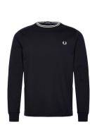 Ls Twin Tipped T-Shirt Navy Fred Perry