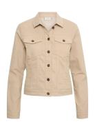 Kazelina Denim Jacket Beige Kaffe