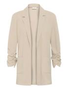 Kapheobe 3/4 Sleeve Blazer Beige Kaffe