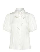 Blouse With Ribbon Collar White Coster Copenhagen