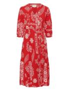 Crgianna Dress Red Cream