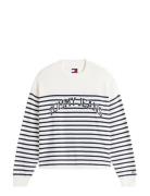 Tjw Varsity Crew Neck Sweater White Tommy Jeans