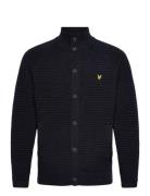 Button Through Funnel Neck Jumper Navy Lyle & Scott