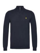 Cotton Quarter Zip Jumper Navy Lyle & Scott
