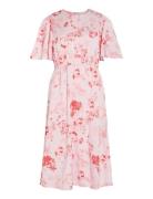 Vithalia Anya 2/4 O-Neck Dress/Dc Pink Vila