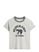 Athletic Raglan Graphic Tee Grey Superdry