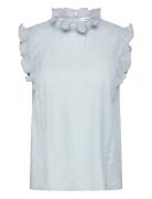 Top With Ruffles Blue Coster Copenhagen