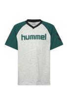 Hmljr Reg V-Neck T-Shirt Ss Grey Hummel