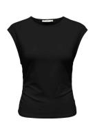 Onlmira Capsl Ruching Top Jrs Noos Black ONLY