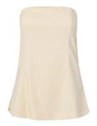 Pcmajse Fitted Bandeau Top Wvn D2D Pp Beige Pieces