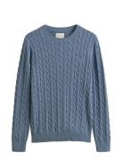Classic Cable Knit Sweater Blue GANT