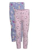 Nmfvivian 2P Aop Capri Legging Pink Name It