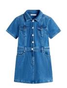 Denim Trucker Dress Ss Blue Tommy Hilfiger