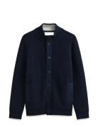 Cotton Rib Butt D Cardigan Navy GANT