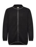 Dp Knitted Contrast Cardigan Black Denim Project