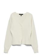 Vmlucca Ls V-Neck Fitted Cardigan Lcs Cream Vero Moda