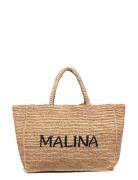 Malina Raffia Tote Bag Beige Malina