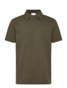 Waffle Polo Split Neck Green Lindbergh
