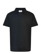 Waffle Polo Split Neck Navy Lindbergh